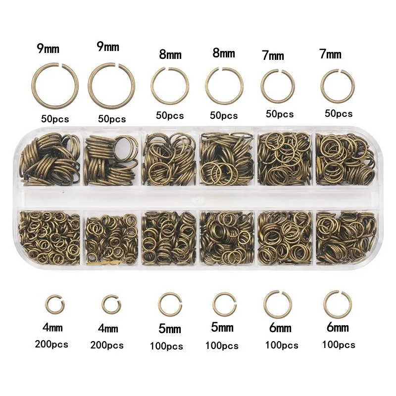 Open Jump Rings 4-9mm Iron Material
