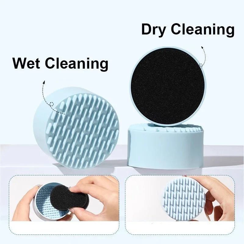Make-upborstelreiniger Sponzen Cosmetische borstel Drogen Wassen Oogschaduw Kleurverwijdering Draagbare reinigingskoffer Schoonheidseierreinigingsbak