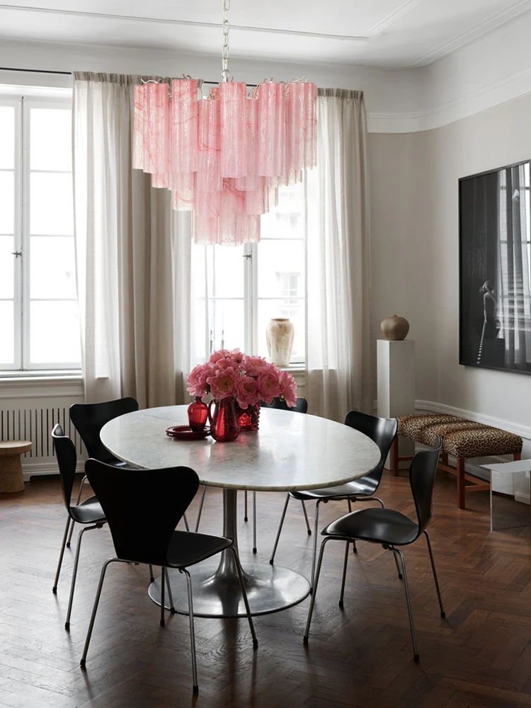 Dark Night Art Deco Murano Design LED 2026 Chandelier Suspension Luminaire Lampen Lustre Hanging Light For Foyer Dinning Room