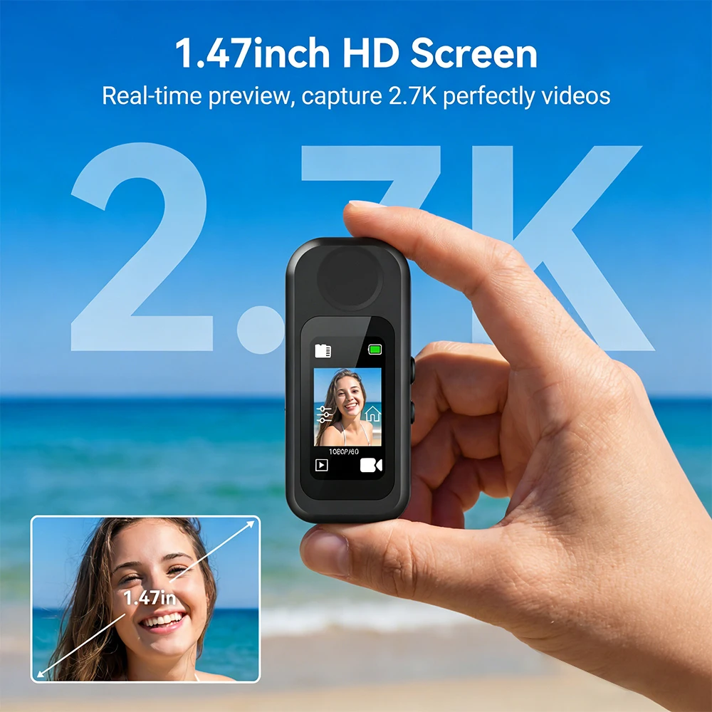 Home Cinema Pc - Vandlion A83 Action-Kamera 2.7K 1000mAh Daumen-Camcorder