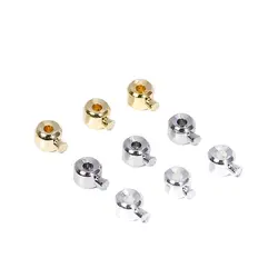 Wholesale End Caps for Memory Wire,18K Gold Plated Brass Metal Crimp Beads End Beads Clip Clasps For Jewelry Making