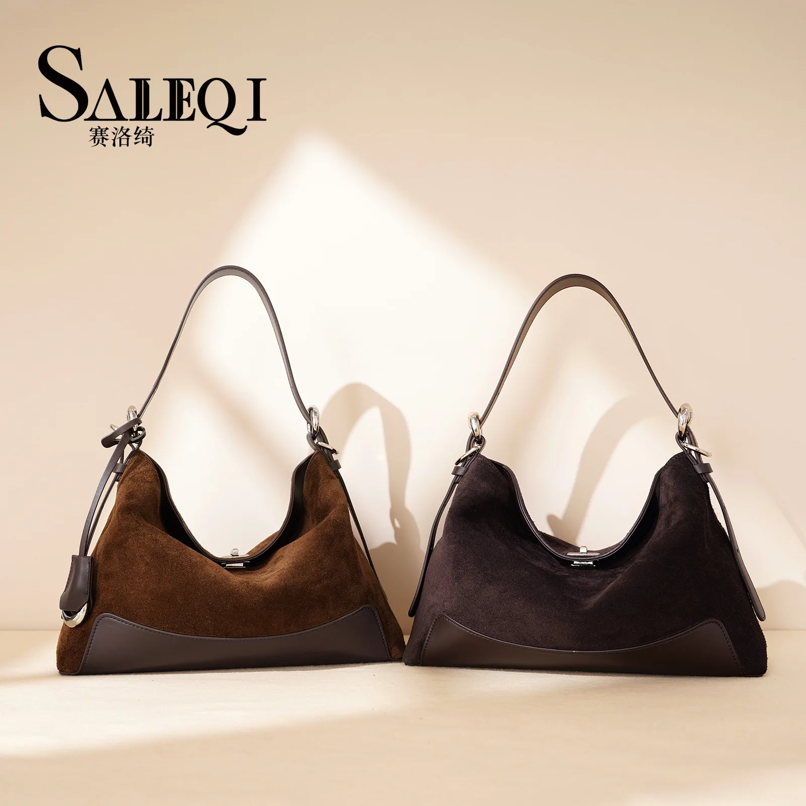 

Suede Leather Commuter Women's Shoulder Crossbody Bags Large Capacity Underarm Tote Bag Autumn Winter Fashion Female Handbag