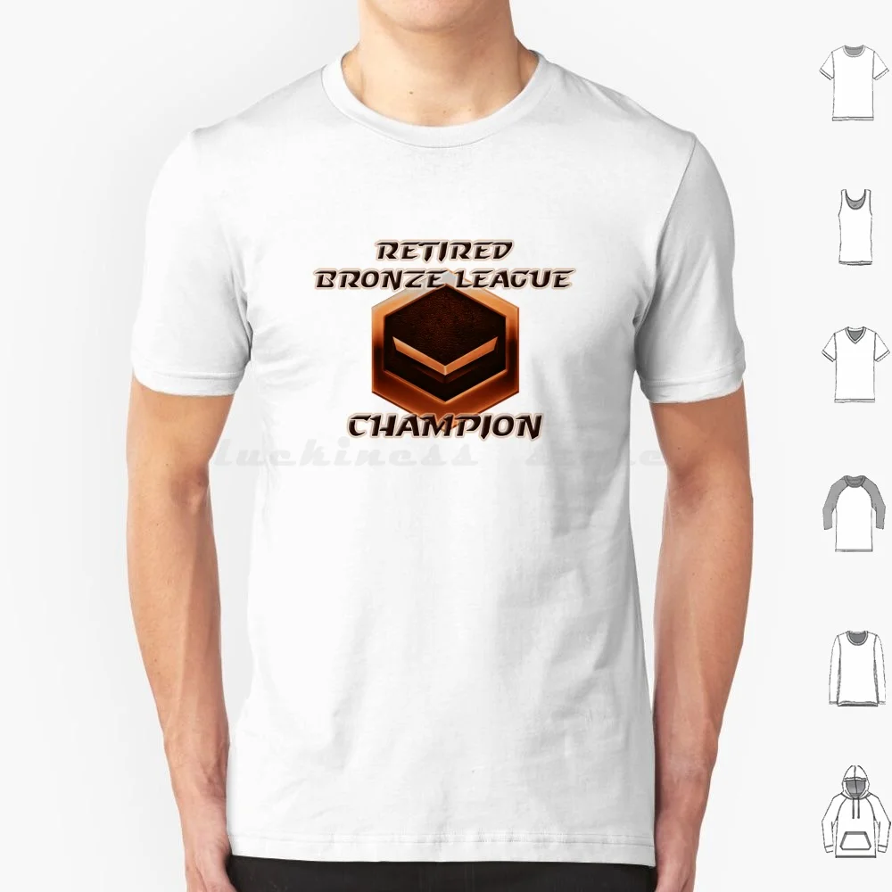 Camiseta de la Liga de Bronce retirada, talla grande, 100% algodón, 2 piezas, juegos de Pc, videojuego, Liga de Bronce, Geek, Nerd Ware, Protoss Terran
