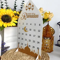 Ramadan Advent Countdown Calendar Acrylic Ramadan Decorations for Home Eid Mubarak Table Decor 30 Days Countdown Calendar