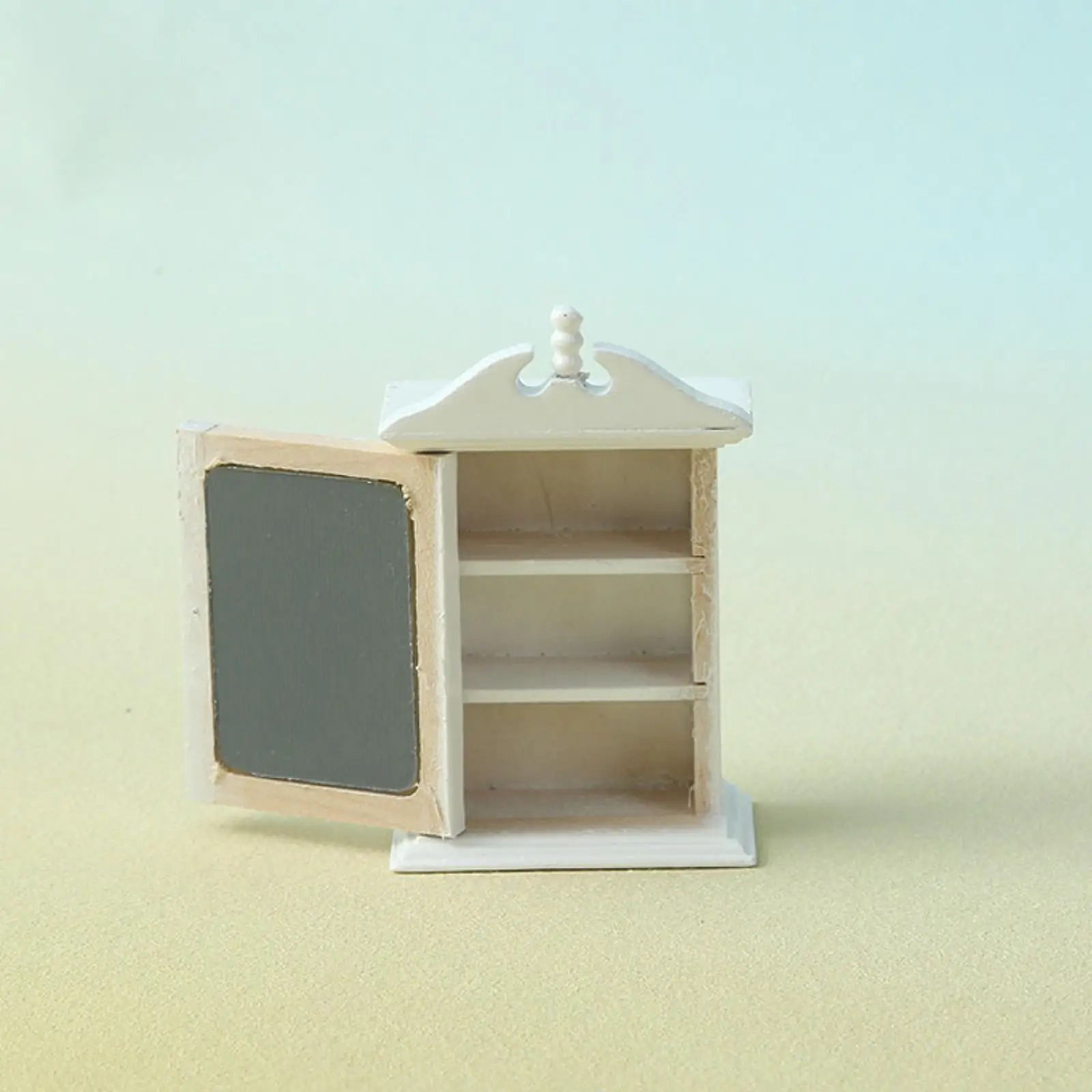 

1/12 Dollhouse Cabinet Wooden Miniature Cupboard for Bathroom Bedroom Decor
