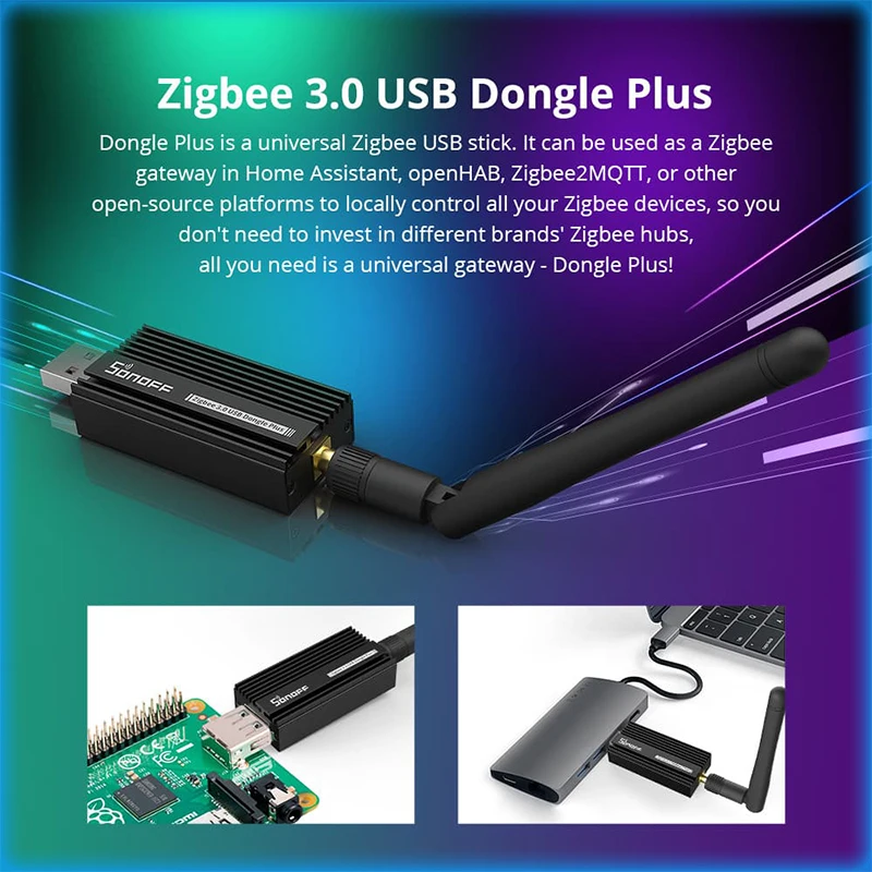 SONOFF Zigbee 3.0 USB Dongle Plus-E eWeLink Smart Home Gadgets SNZB 01 02 03 04 ZBMINI Smart Switch For Alexa Google Assistant