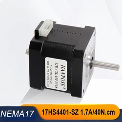 Nema17 Stepper Motor 17HS4401S-SZ 4-lead Double Shaft Motor For 3D Printer Monitor Equipment
