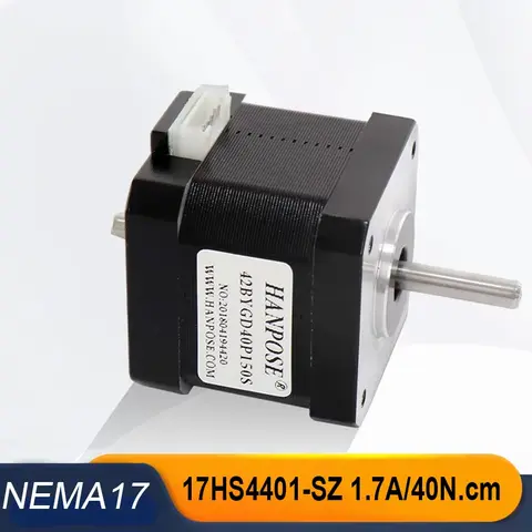 Nema17 Stepper Motor 17HS4401S-SZ 4-lead Double Shaft Motor For 3D Printer Monitor Equipment
