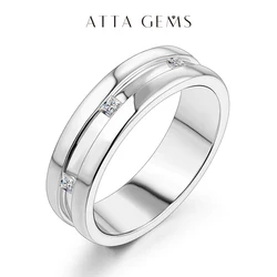 Princess Square Cut D Color Moissanite 18K White Gold Plated Engagement Wedding Band Moissanite Lab Grown Diamond Ring for Women