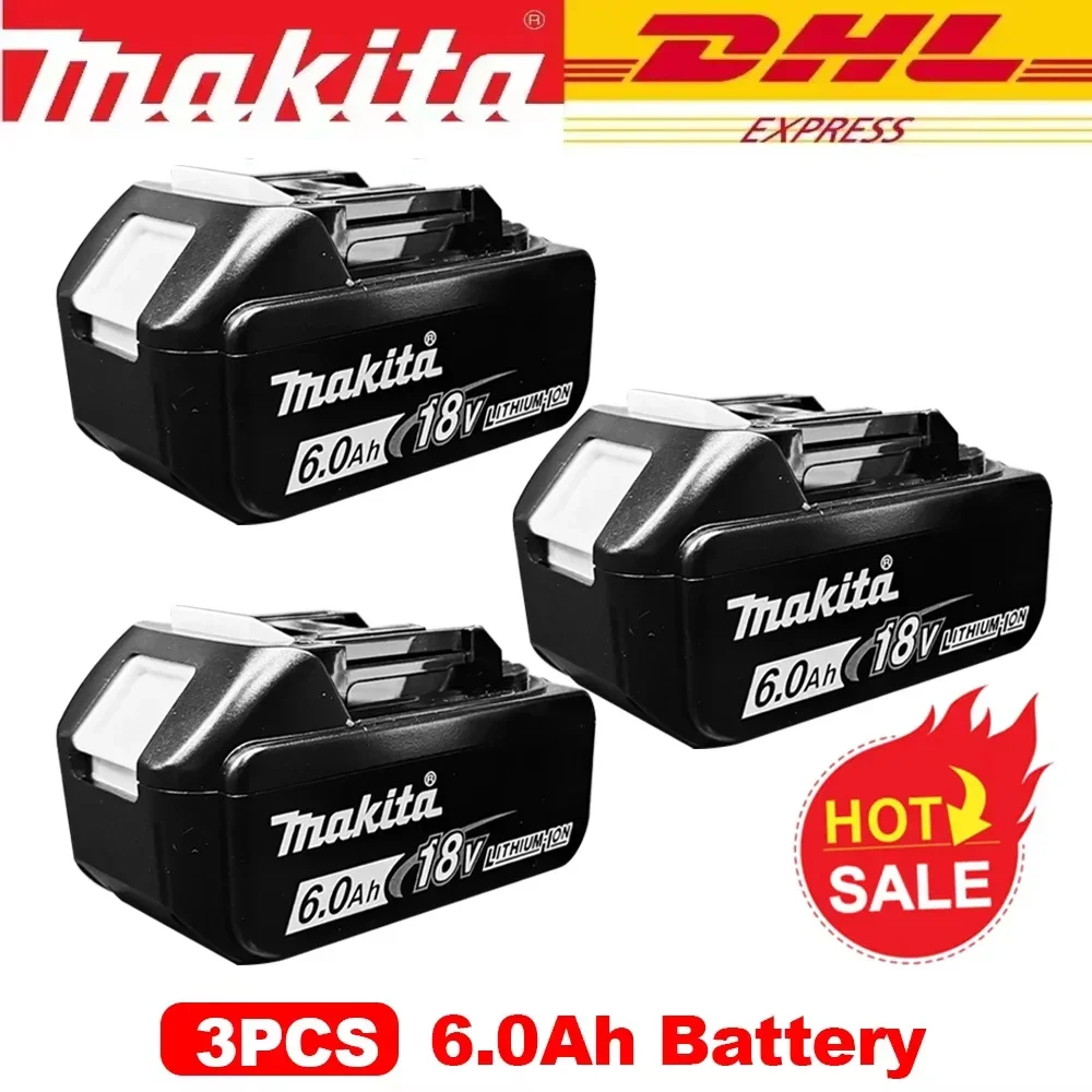 

Original Makita 18V 6.0Ah Rechargeable Battery ,For Makita BL1840B BL1850 BL1850B battery Suitable for Pastoral Tool DTW700