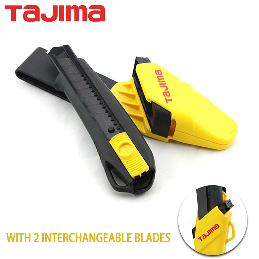 TAJIMA 1101-1704 18mm DRIVER Utility Knife Japanese Universal Knife with Segmented Blades with 2 Interchangeable Blades