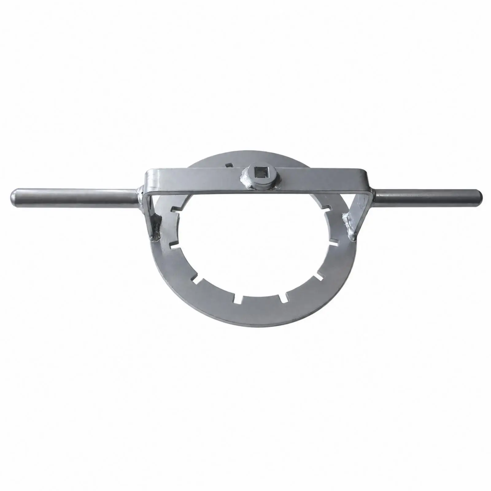 DN150 Drum Lid Wrench Sturdy Steel Drum Lid Wrench with Toothed Jaw Square-Drive Compatible Barrel Opener for Warehouse Workers,