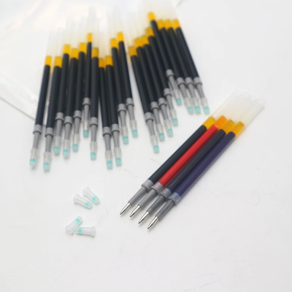 

20pcs/bag Push Type Gel Pen Refills 0.5mm Bullet Nib Black/Navy Blue The Writing Is Smooth Continuous ink Office Stationery