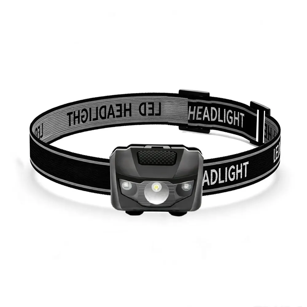 3W Powerfull Mini Headlamp White Red Light LED Headlight 4-Mode Waterproof Head Torch Camping Hunting Flashlight Use AAA Battery