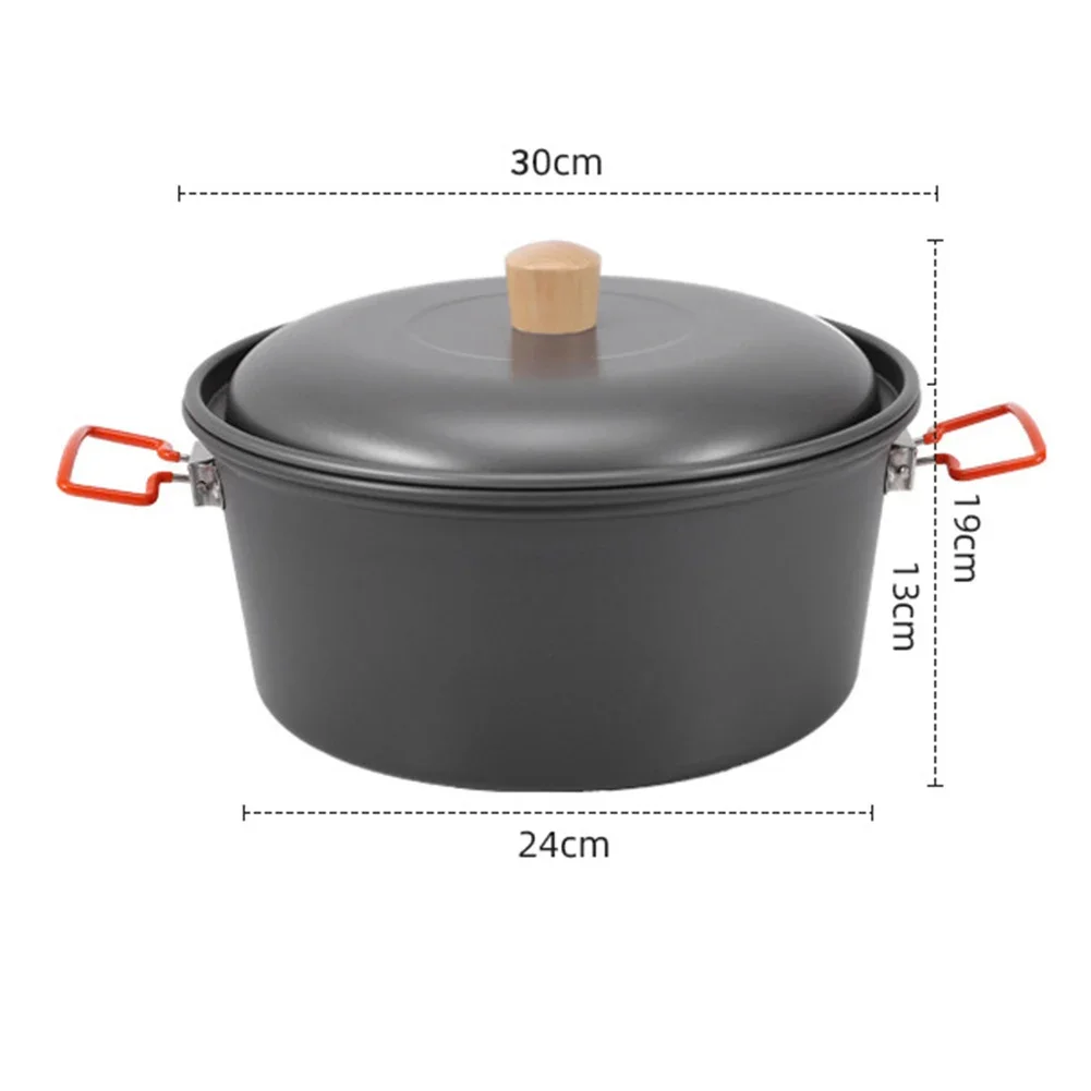 Aluminum Pot For Picnics Stewing Pot Dual Use Pot As Shown In The Picture Boil Pot Compact For Storage Easy To Operate