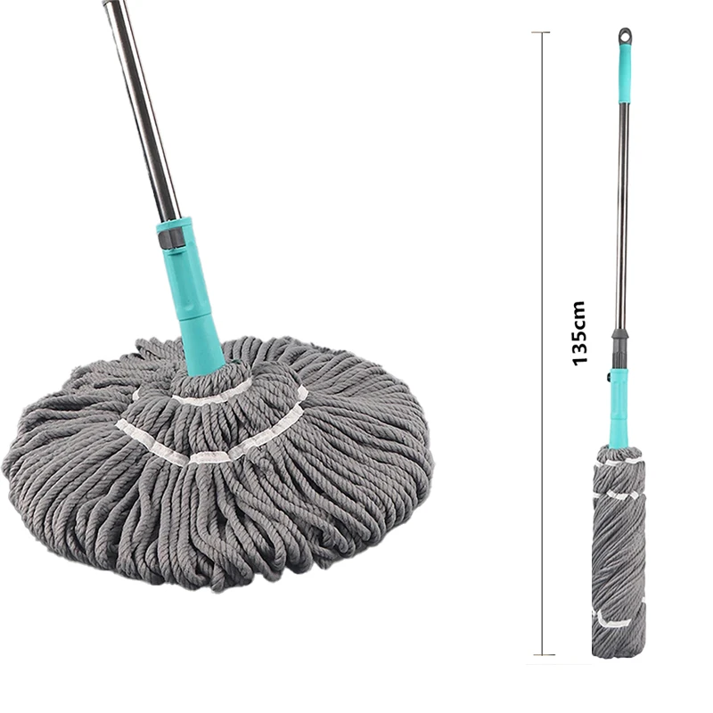 Fregona autoajustable retráctil para el hogar, fregona de microfibra, fregona de limpieza en seco y húmedo, mango de acero inoxidable, herramienta de limpieza del hogar