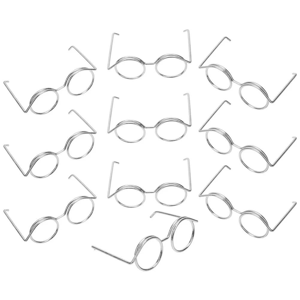 

20 Pcs Glasses Frames Mini Dollhouse Accessories Miniature for Toys Metal Dress up