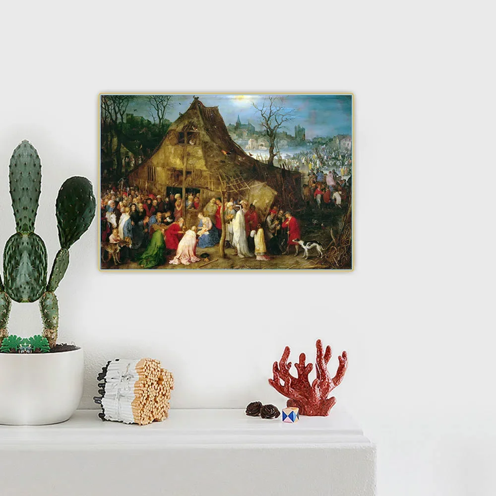 Bruegel Pieter - The Adoration of the Kings Canvas Oil Painting Aesthetics Picture Wall Hanging Decorative Decor Home Decoration