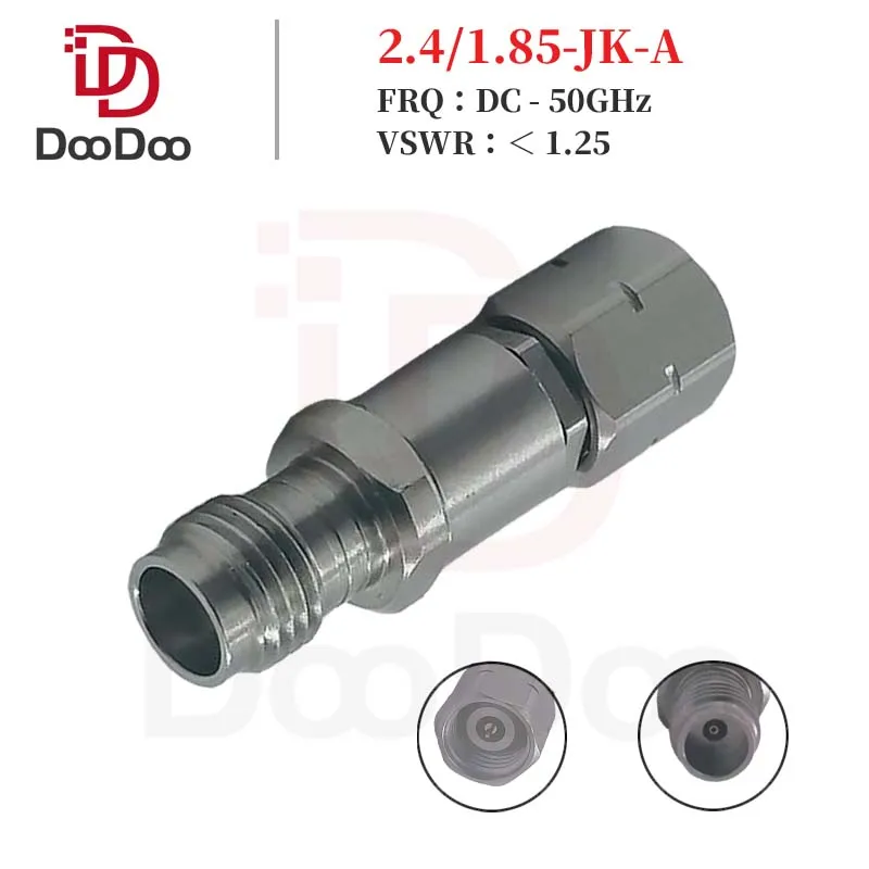 

DC-50GHz 1.85mmFemale to 2.4mm Male Connector Precision Microwave Jack RF Coaxial Adapter Millimeter Wave 5G High Frequency