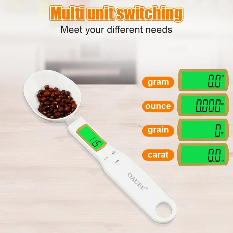 Upgrade Mini Electronic Kitchen Scale 0.1-500g Weight Measuring Food Flour Digital Spoon Scale Kitchen Tool for Powder Coffee