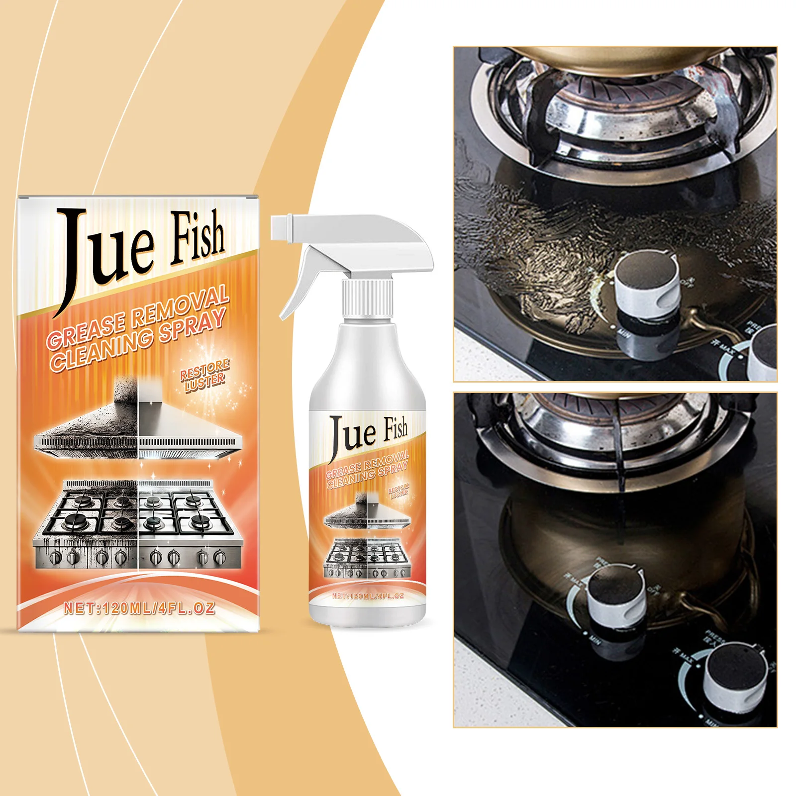 Degreasing Cleaning Spray Kitchen Multi-Purpose Countertop Oven Grease Remover Cleaning Spray