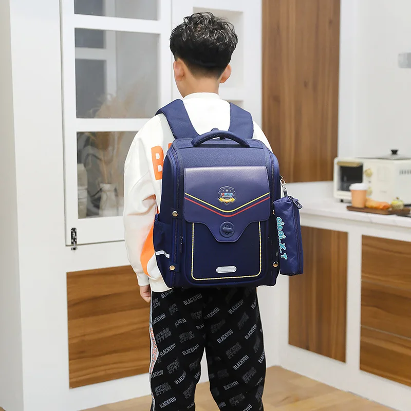 British Style Orthopedic Backpack for Kids,Ergonomic School Bag for Grades 3-6,Travel Daypack for Boys & Girls