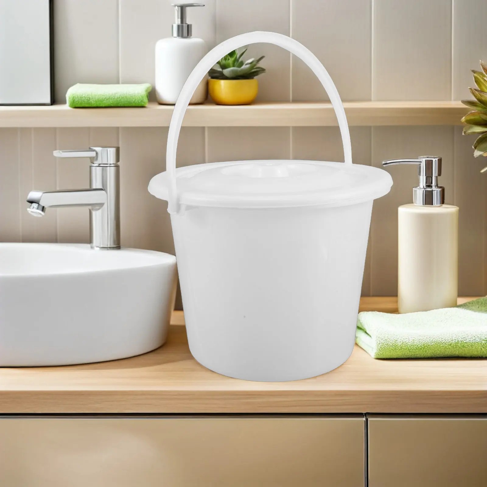 3000Ml Portable Urine Container Bedside Urinal Jug with Lid Handle Scale Thick Plastic Commode Bucket for Senior Male