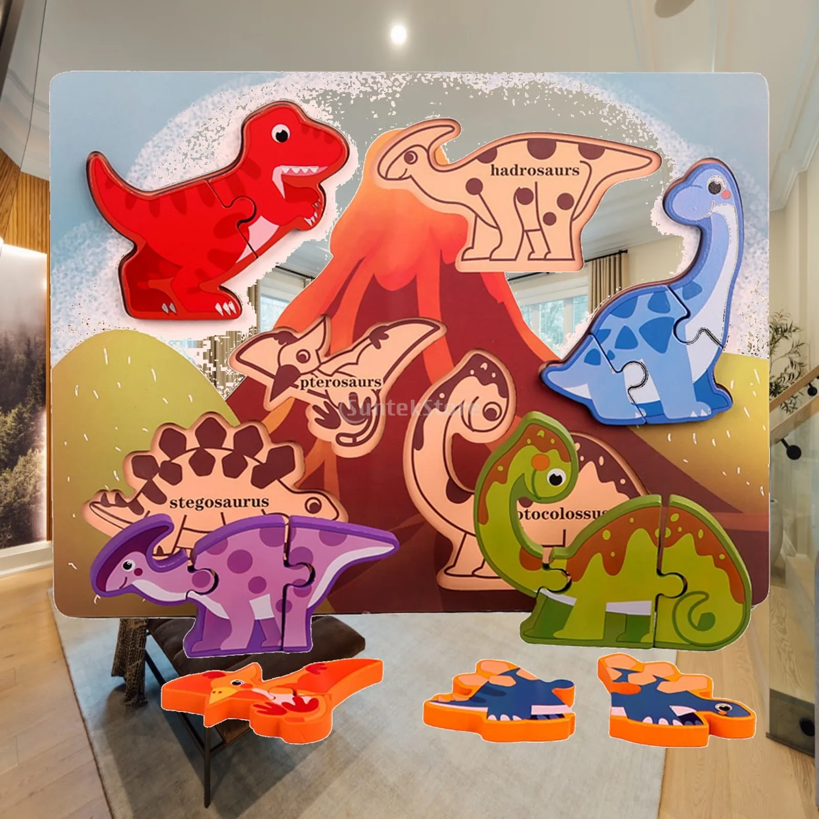 Montessori Wooden Puzzle, Early Learning Cognitive Development, Shape Matching