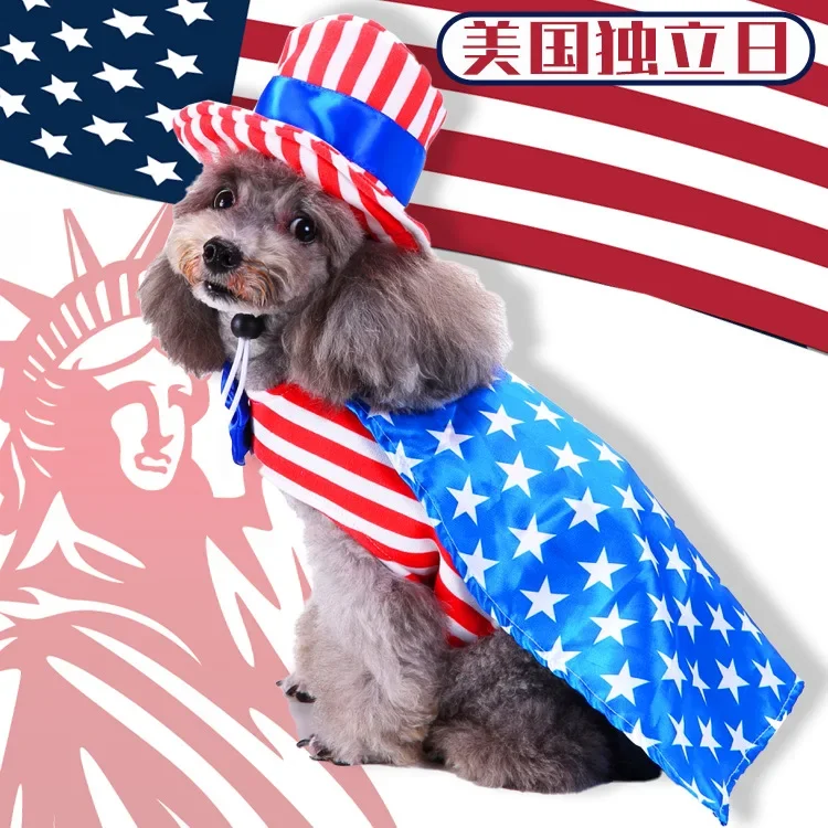 Pet Supplies Dogs Independence Day Clothes Funny Creative Pet Clothes