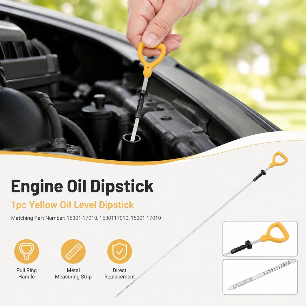 For Toyota Land Cruiser J70 J80 1990-1995 / Coaster 4.2L L6 1990 1991 1992 1993 Engine Oil Level Dipstick 1530117010 15301-17010