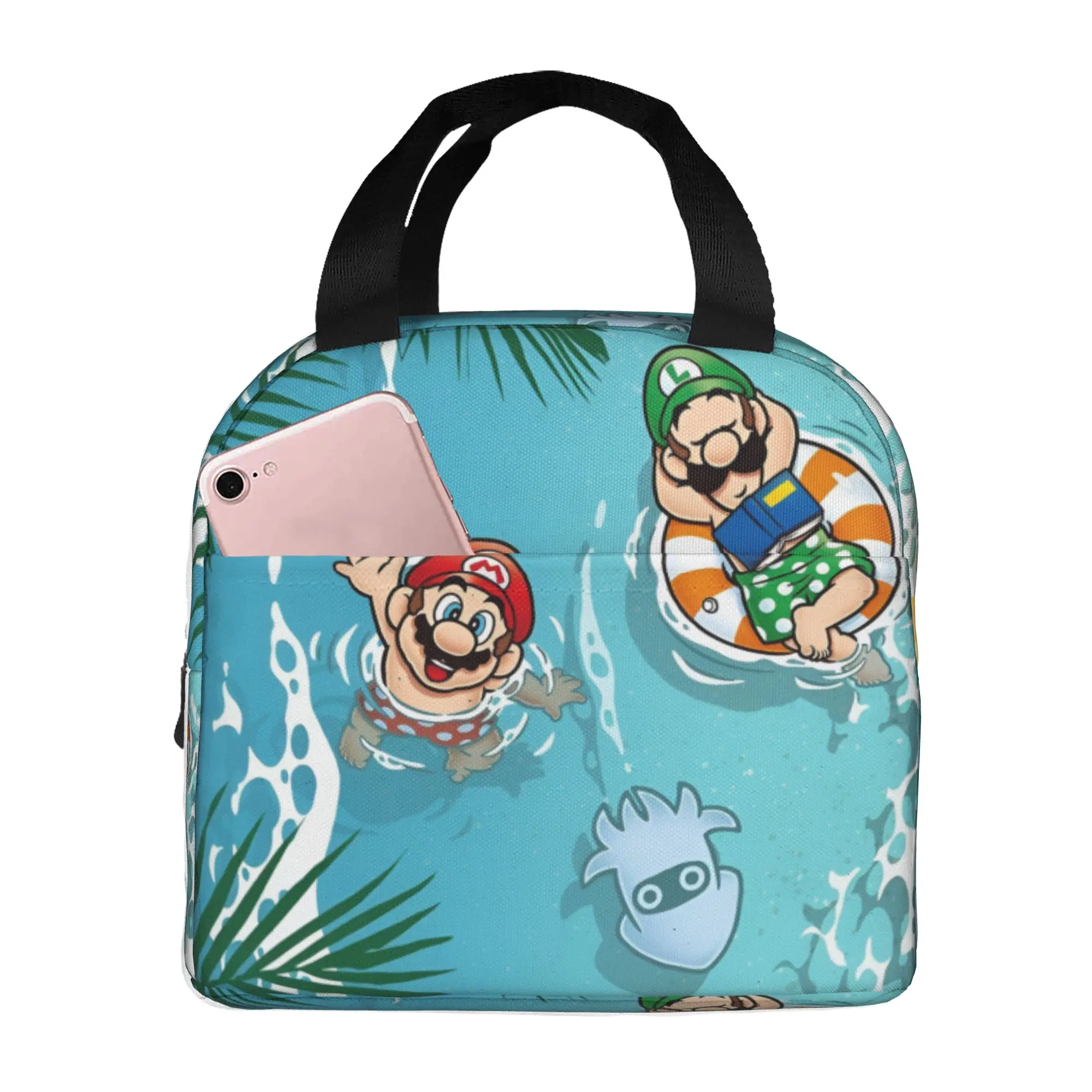 

Custom M-Marioed Insulated Lunch Bags for Outdoor Picnic Cartoon Leakproof Thermal Cooler Lunch Box Unisex