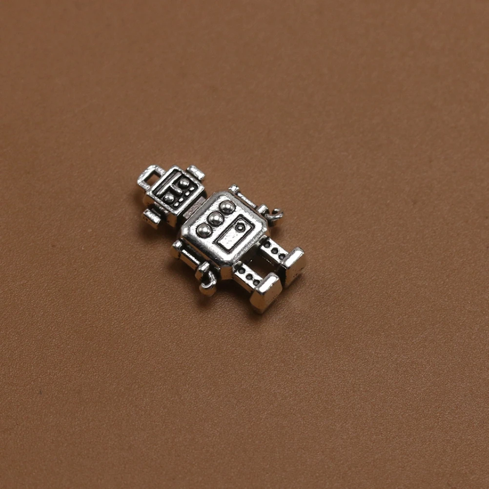 

20 Pcs Robot Pendant Ornaments Charm European and American Alloy DIY Charms Jewelry Making Pendants