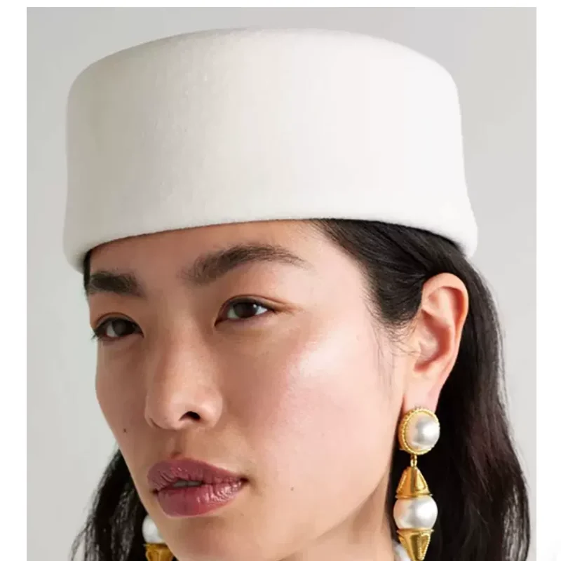 Autumn and winter Wool Bberet Rretro Dark Medicine Box Hat European and American Fashionable Felt Niche Basin Hat