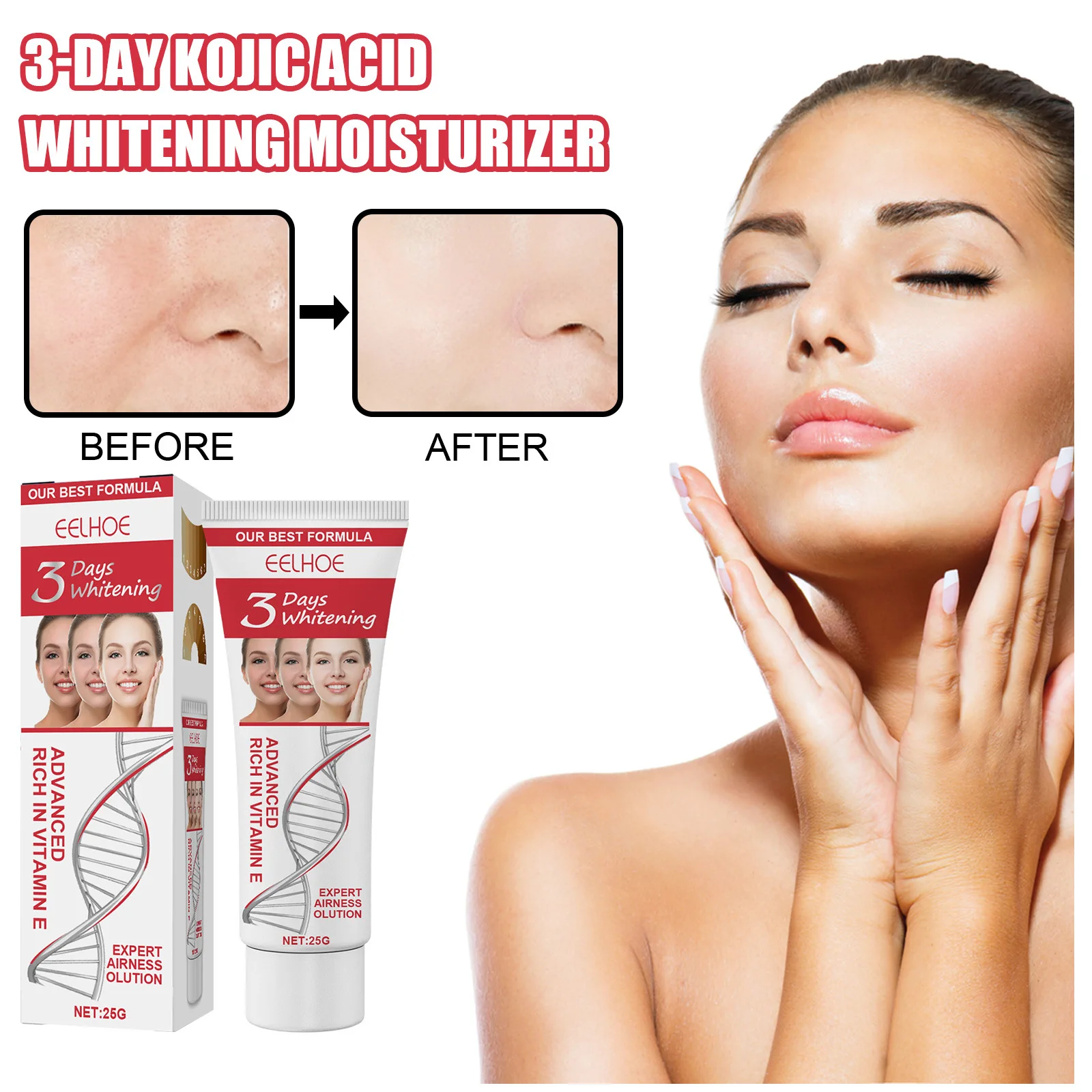 3-day Kojic Acid Moisturizing Cream Collagen Face Cream Dimming Spots Brighten Firm Improving Dullness Facial&Body Care Products