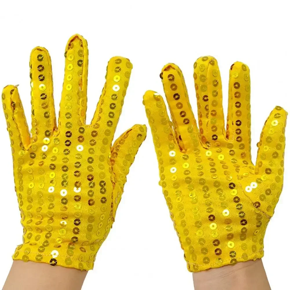 Gants de danse à paillettes pour adultes, gants courts scintillants, olympiques de performance sur scène, cosplay d'Halloween, séparés eur de Rotterdam, fête