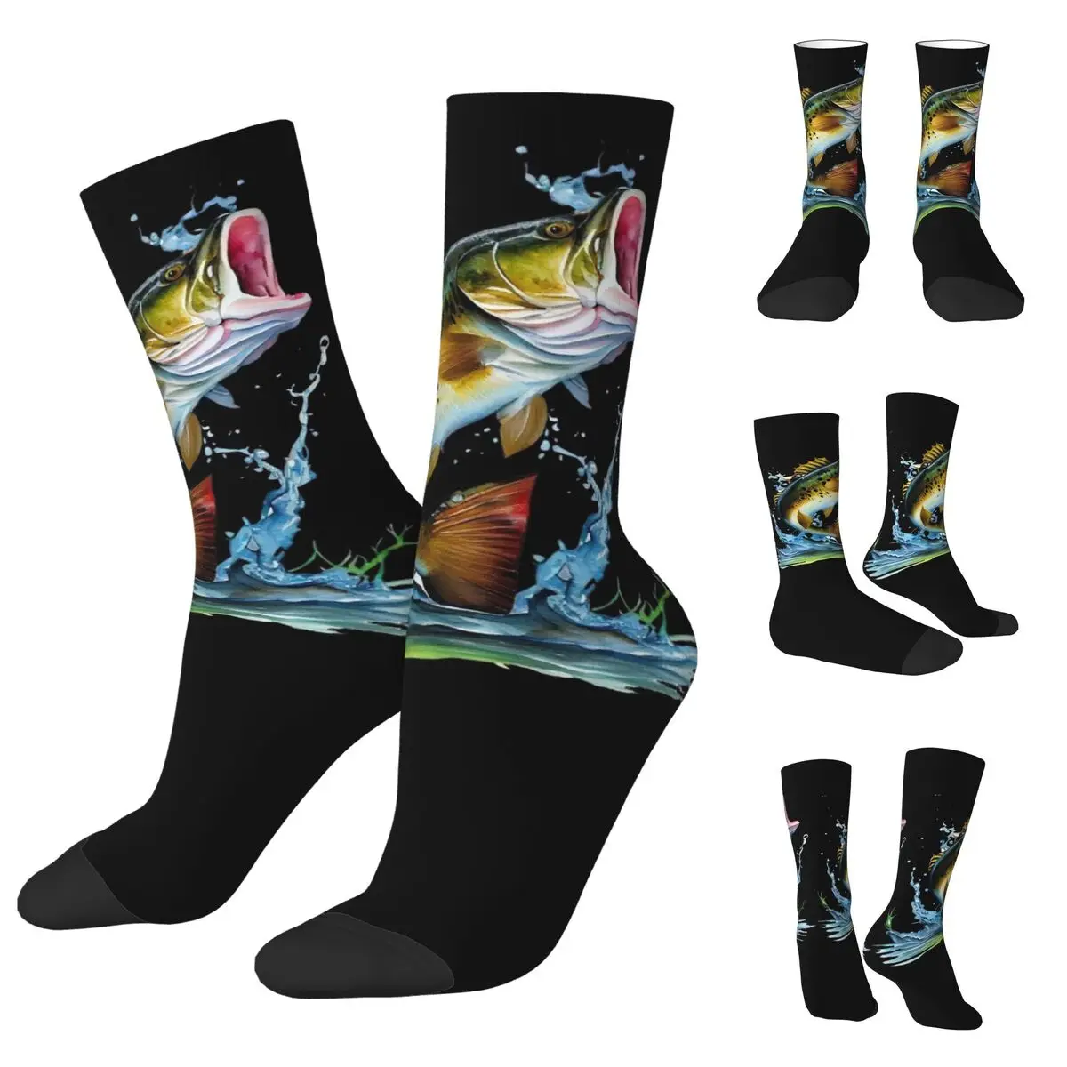 

3D printing cosy Unisex Socks,Outdoor Various Colorful Tropical Fish 11 Interesting Four Seasons Socks