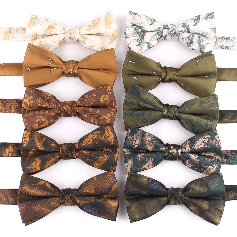 

Men's Formal Woven Bow Tie Classic Drawdown Design Floral Bowtie Groom Bow Ties For Wedding Groomsmen Bow Tie Gifts For Man Bow