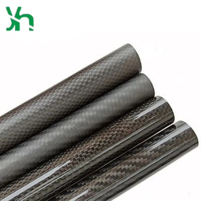 Tubo redondo de fibra de carbono 3K, varilla hueca de carbono importada de alta resistencia, tubo de fibra de carbono de 500MM