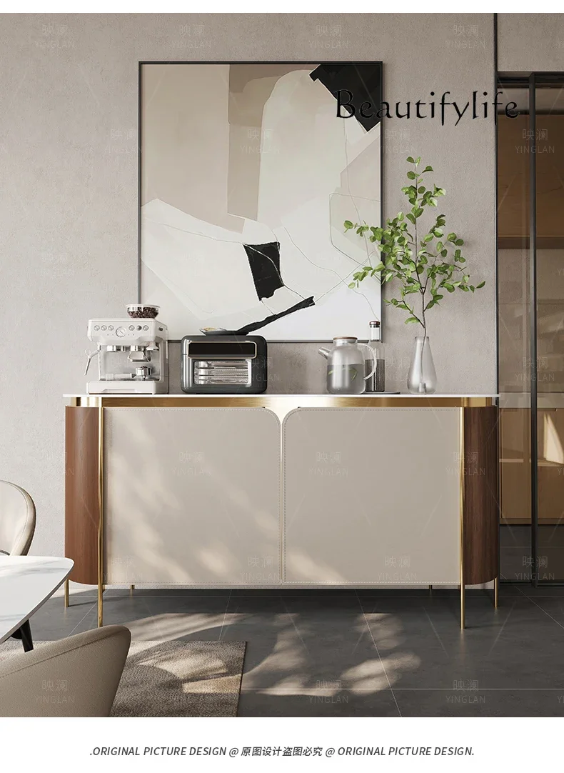 

H The Entrance Cabinet Is Opposite The Door, Modern Light Luxury High-end Living Room, Marble Italian Wall Decoration Cabinet