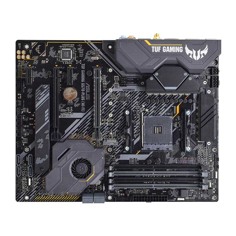 Imagem -04 - Asus-placa-mãe Amd X570 Jogos Tuf X570-plus Wi-fi Soquete Am4 Suporte 5500 5600 5700x 5800x3d Cpu 4ddr4 128gb Nvme M.2 Hdmi