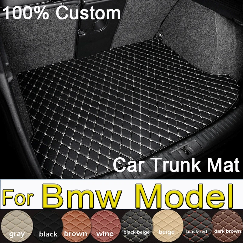 Custom Full Set Fit For BMW X1 X2 X3 X4 X5 X6 iX3 IX i3 IX1 i5 i7 3/5/7series Car Trunk Mat Tail Boot Tray Liner Rear Cargo