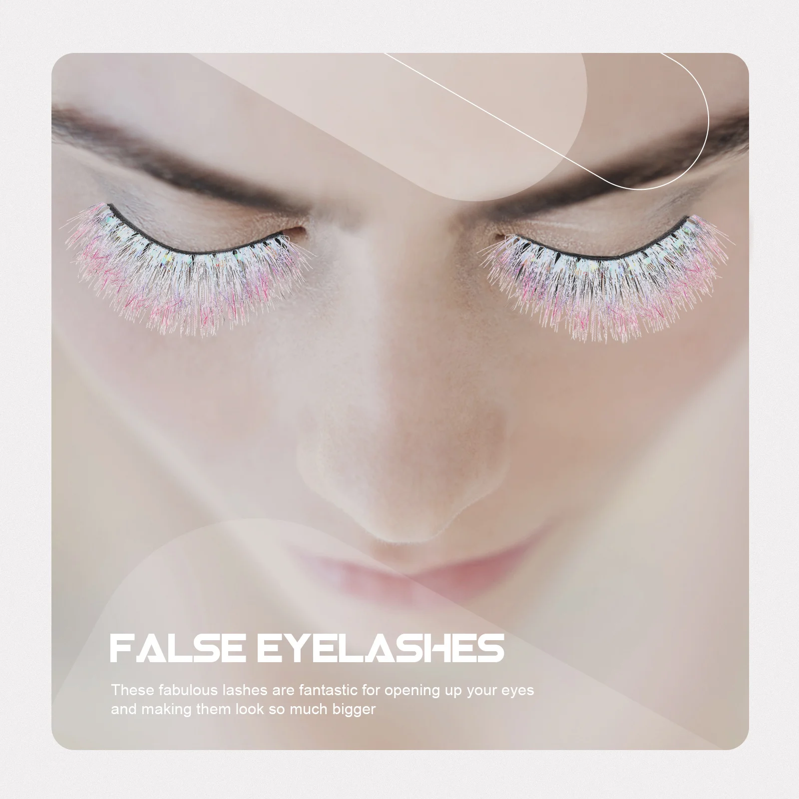 

5Pairs Fashion Colored Eyelashes 3D False Lashes for Special Occasions Bar Nights Stage Performances Makeup Enhancement