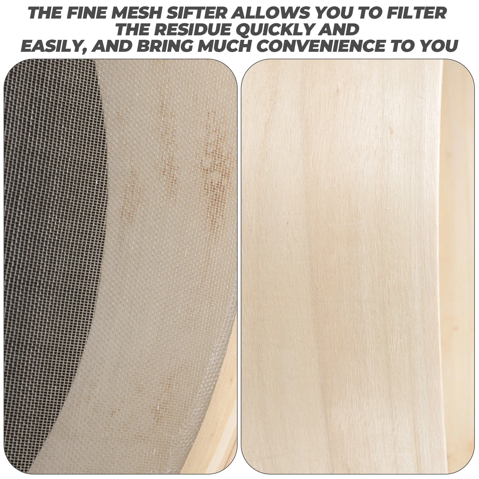 

Flour Baking Round Sifter Kitchen Fine Mesh Small Handheld for Sugar Cocoa Salt Filtering Portable Home Restaurant for Baking