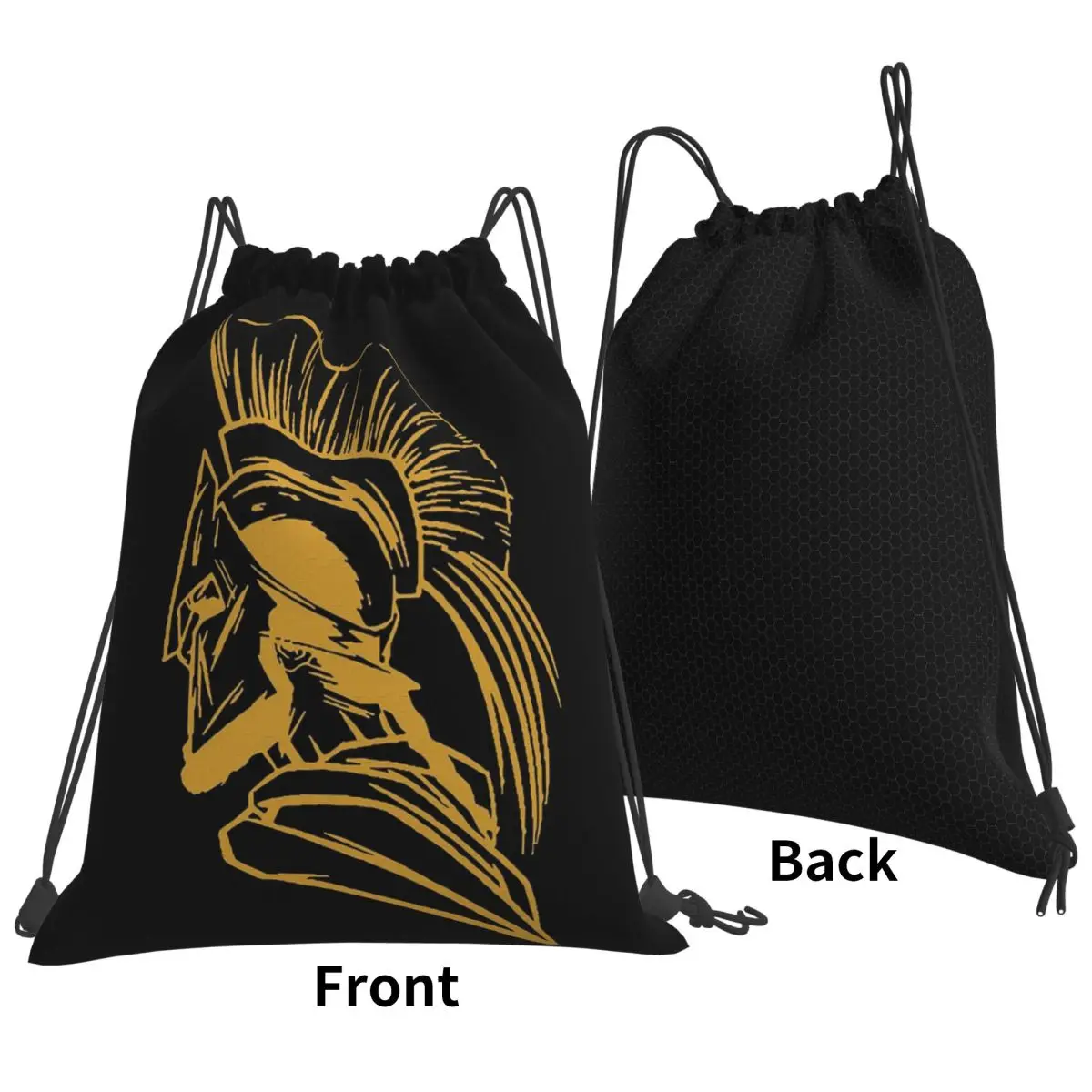 Spartan Warrior Warrior Backpacks Multi-function Portable Drawstring Bags Shoes Bag Book Bags For Man Woman School