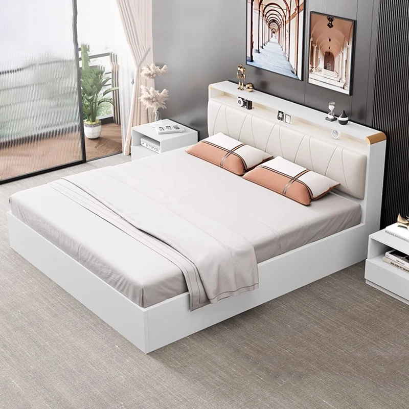 

Floor Modern Bed Bedroom Children Queen Multifunctional Beauty Design Bed Girls Princess Sleeping Cama Solteiro Unique Furniture