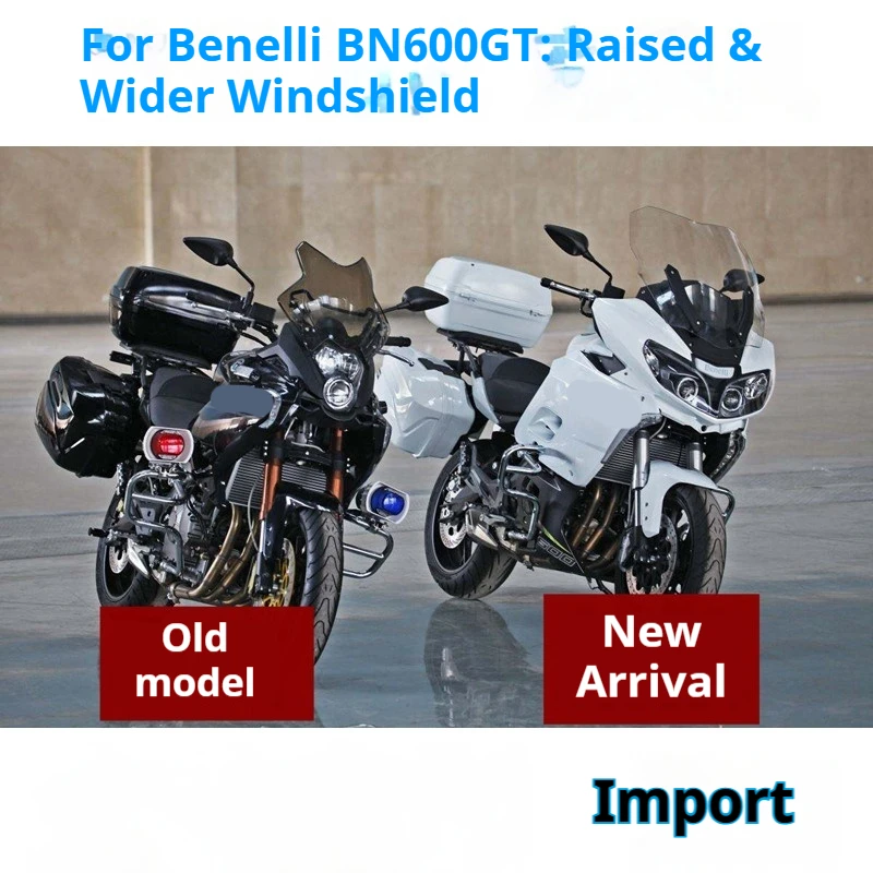 For Benelli BN600GT Touring Motorcycle Heightened Windshield Windscreen Front Wind Deflector Modified Accessories