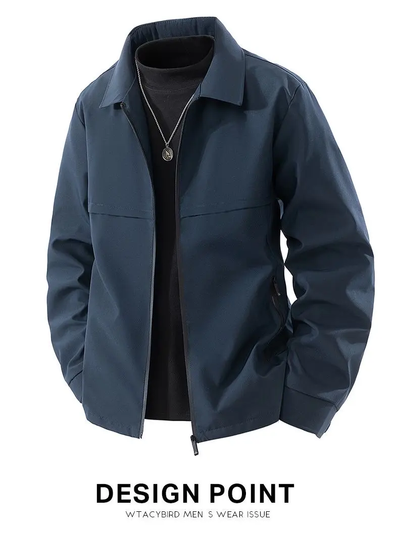 New Arrival High Grade Men Cotton Padded Jacket Spring Autumn Middle Aged Plus Size Business Casual Versatile Dad StyleOuterwear
