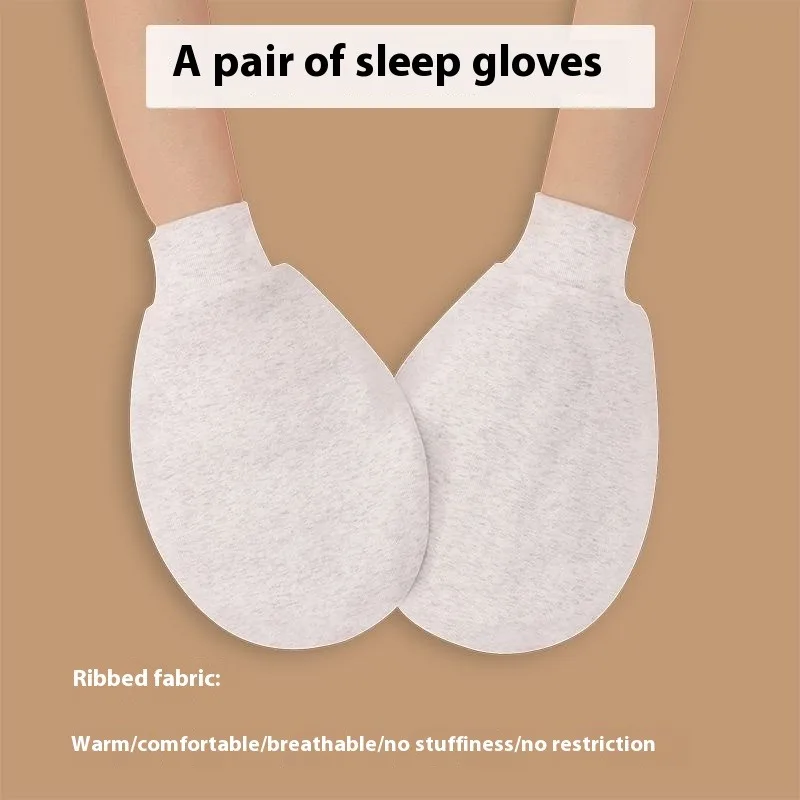 Memory Care Sleep Mittens Elderly Warm Anti Scratch Gloves Breathable Cotton Full Coverage Fingerless Night Hand Protector Skin