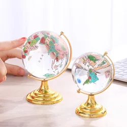 Gli ornamenti del globo di vetro ruotano le sfere di cristallo casa soggiorno Foyer ufficio scrivania ornamenti compagni di classe bambini amici regalo