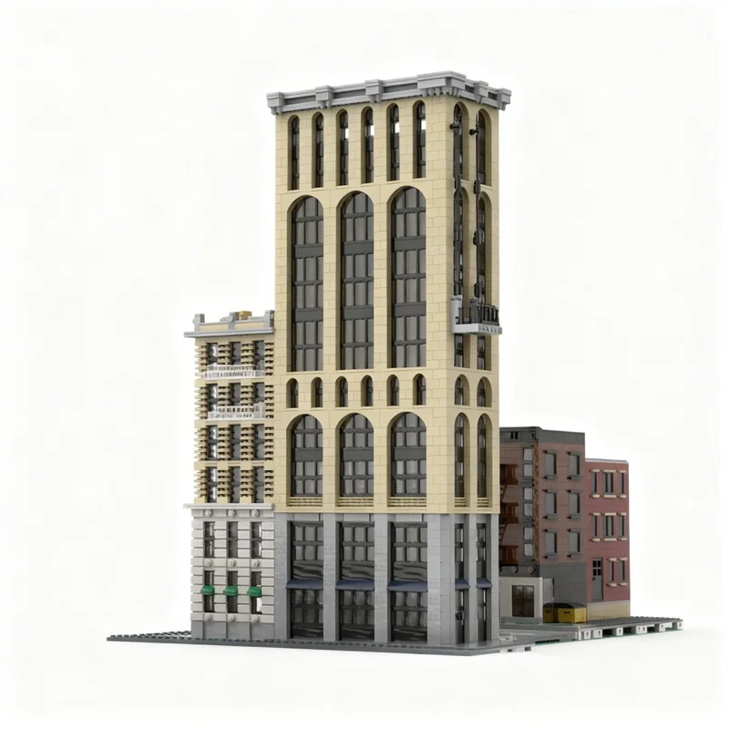 2416pcs MOC Probe's New York Highrise Office Buiilding Modular Buildings Model Building Blocks Architecture Christmas Gift Toys